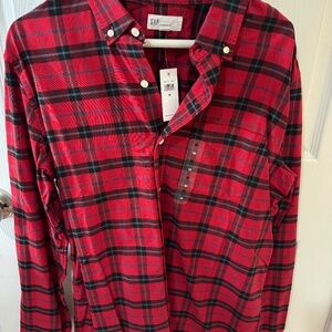 Men’s Button-up Shirt (Medium) - Plaid/Flannel | Gap